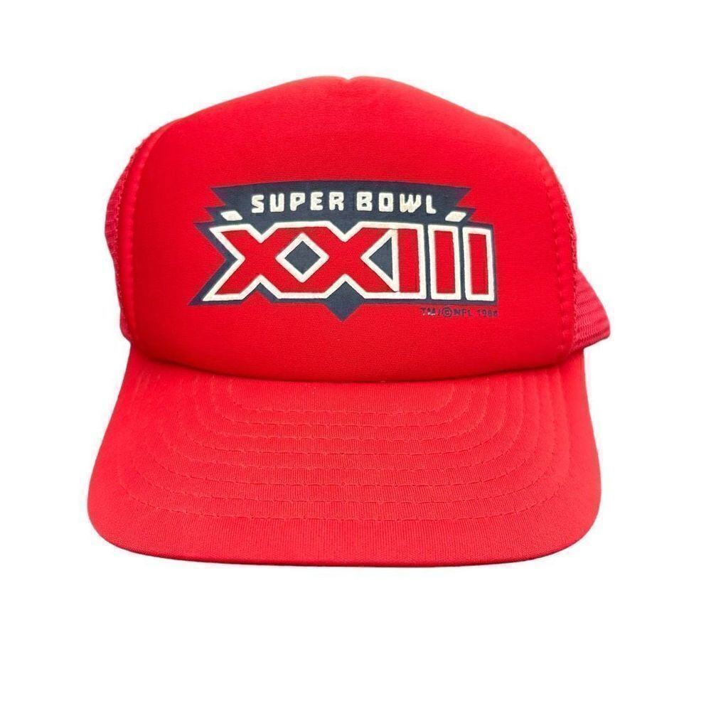 Vintage Super Bowl XXIII Mesh Truckers‎ Adjustable Snapback Cap 1988 NFL